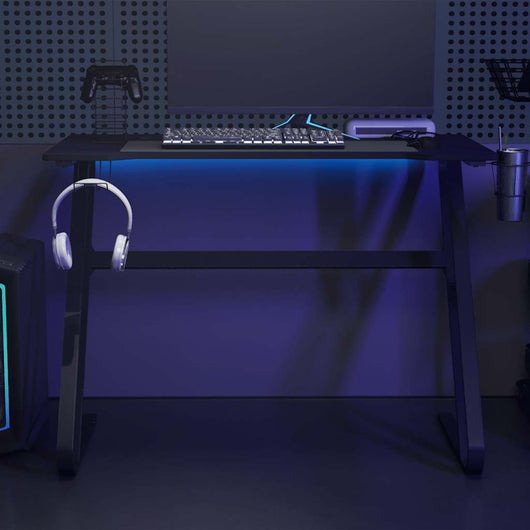 Scrivania da Gaming con Gambe a ZZ Nera 110x60x75 cm 325412