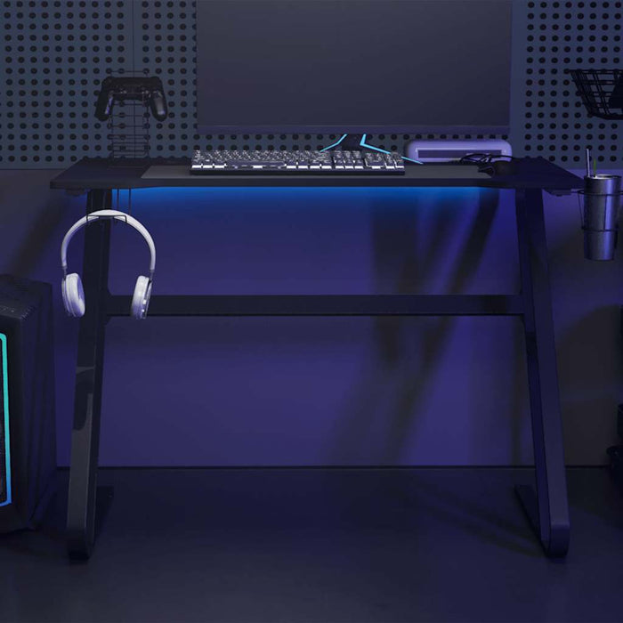 Scrivania da Gaming con Gambe a ZZ Nera 110x60x75 cm 325412