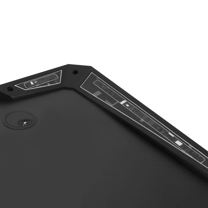 Scrivania da Gaming con LED e Gambe a Y Nera 90x60x75 cm 325422