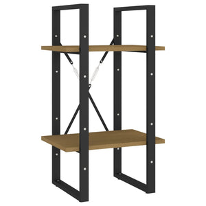 Libreria a 2 Ripiani 40x30x70 cm in Legno Massello di Pino 806415