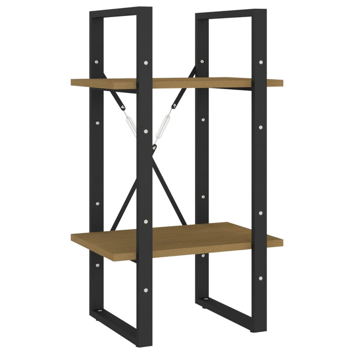 Libreria a 2 Ripiani 40x30x70 cm in Legno Massello di Pino 806415