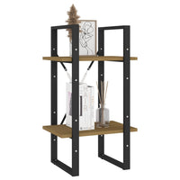 Libreria a 2 Ripiani 40x30x70 cm in Legno Massello di Pino 806415