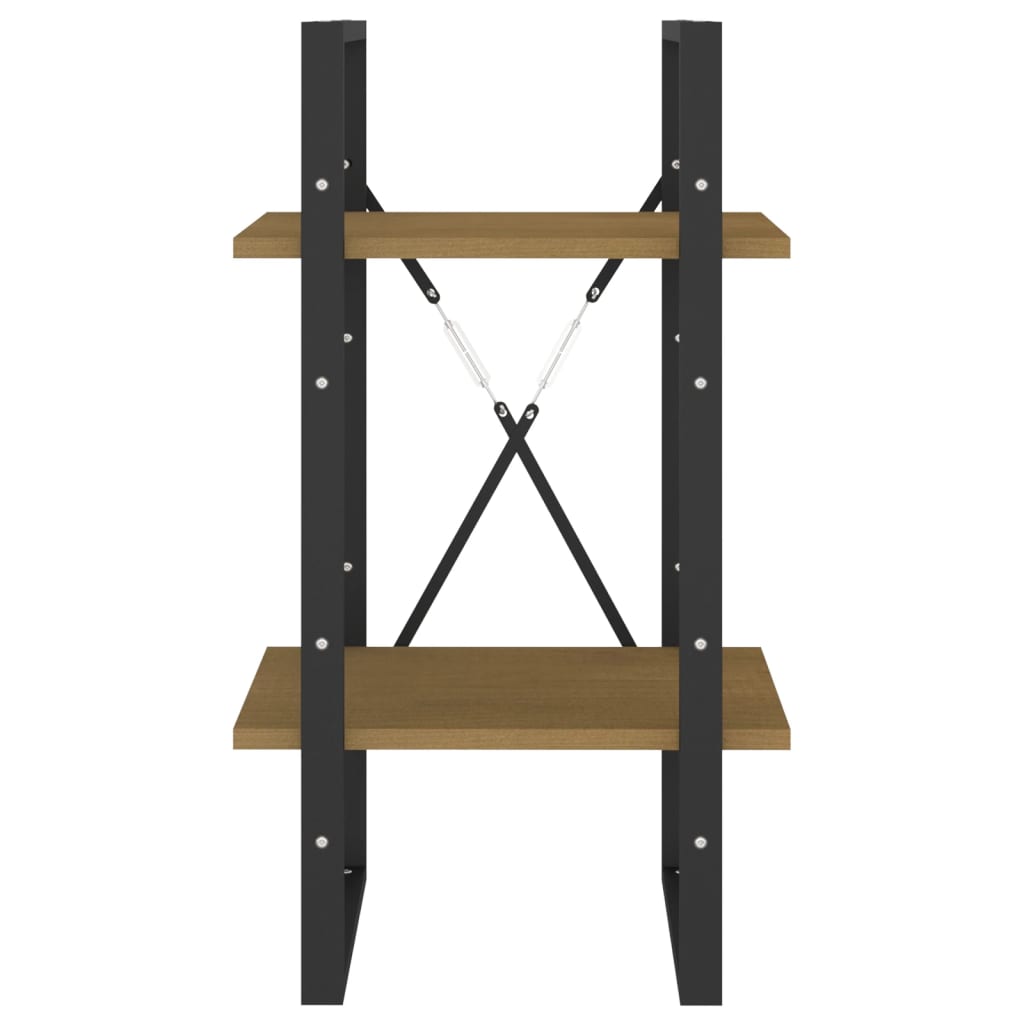 Libreria a 2 Ripiani 40x30x70 cm in Legno Massello di Pino 806415