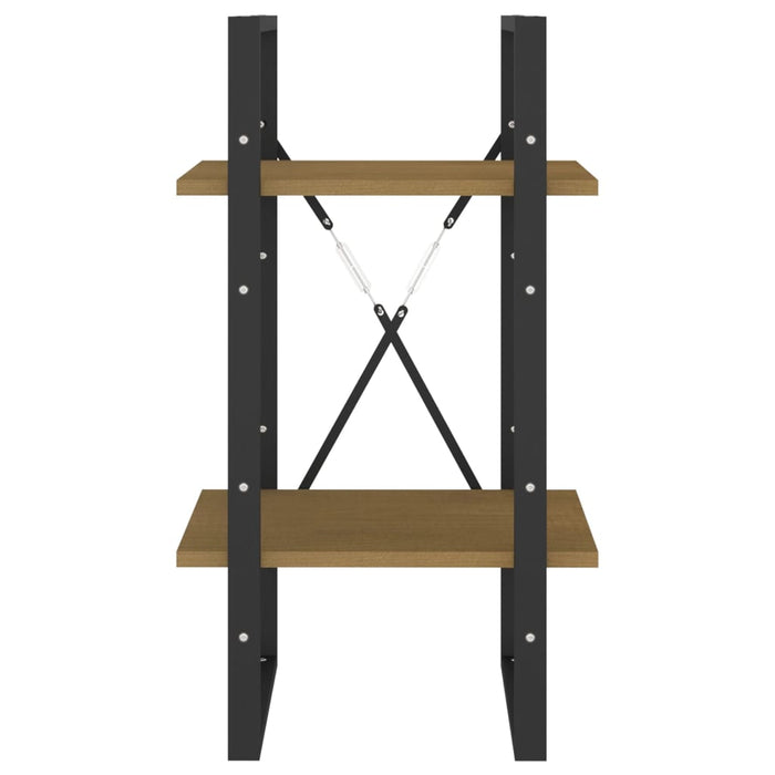 Libreria a 2 Ripiani 40x30x70 cm in Legno Massello di Pino 806415