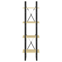 Libreria a 4 Ripiani 40x30x140 cm in Legno Massello di Pino