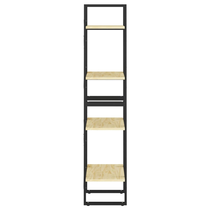 Libreria a 4 Ripiani 40x30x140 cm in Legno Massello di Pino
