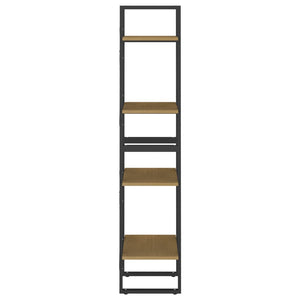 Libreria a 4 Ripiani Marrone 40x30x140 cm in Massello di Pino