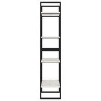 Libreria a 4 Ripiani Bianca 60x30x140 cm in Massello di Pino