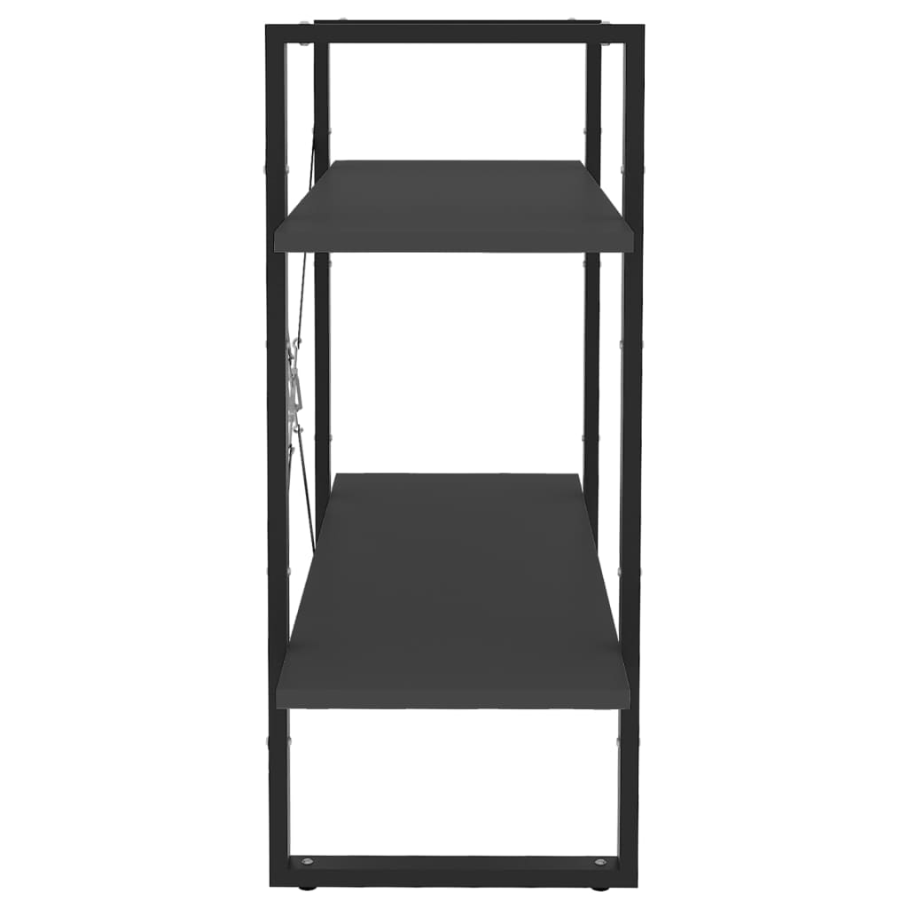 Libreria a 2 Ripiani Grigia 80x30x70 cm in Legno Multistrato 806449