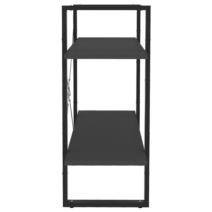 Libreria a 2 Ripiani Grigia 80x30x70 cm in Legno Multistrato 806449