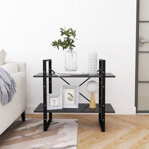 Libreria a 2 Ripiani Grigia 80x30x70 cm in Legno Multistrato 806449