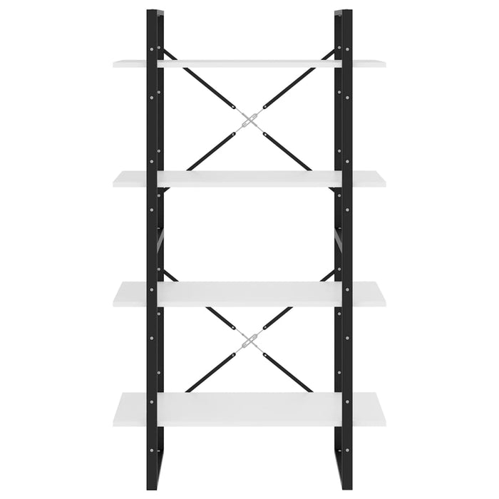 Libreria a 4 Ripiani Bianca 80x30x140 cm in Legno Multistrato 806457