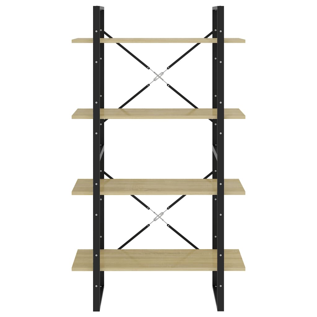 Libreria 4 Ripiani Rovere Sonoma 80x30x140 cm Legno Multistrato 806460