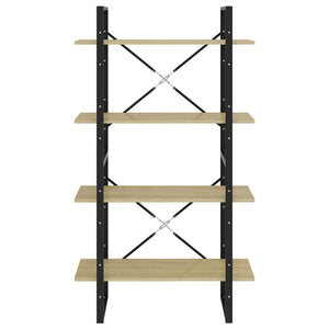 Libreria 4 Ripiani Rovere Sonoma 80x30x140 cm Legno Multistrato 806460