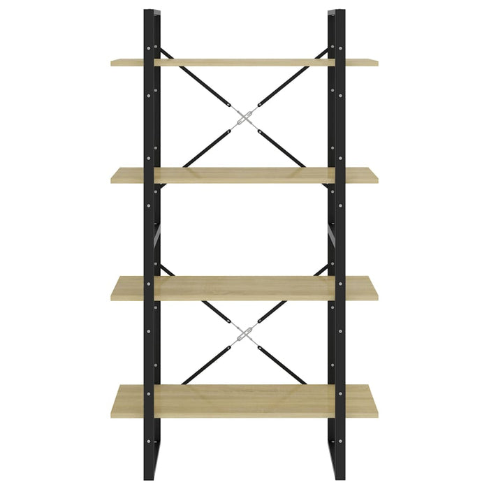 Libreria 4 Ripiani Rovere Sonoma 80x30x140 cm Legno Multistrato 806460