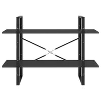 Libreria a 2 Ripiani Grigia 100x30x70 cm in Truciolato cod mxl 16659