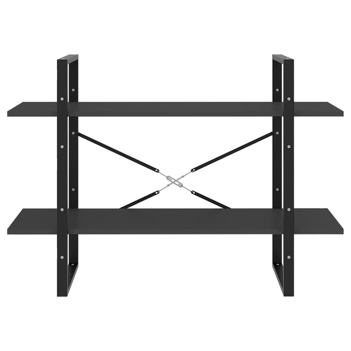 Libreria a 2 Ripiani Grigia 100x30x70 cm in Truciolato cod mxl 16659