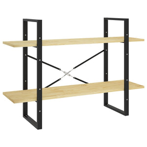 Libreria a 2 Ripiani 100x30x70 cm in Legno Massello di Pino 806472