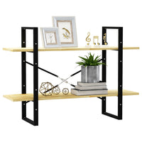 Libreria a 2 Ripiani 100x30x70 cm in Legno Massello di Pino 806472