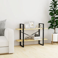 Libreria a 2 Ripiani 100x30x70 cm in Legno Massello di Pino 806472