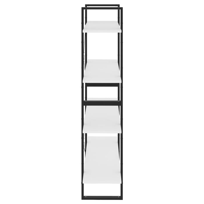 Libreria a 4 Ripiani Bianca 100x30x140 cm in Truciolato