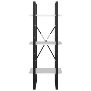 Libreria a 3 Ripiani Bianca 40x30x105 cm in Legno Multistrato