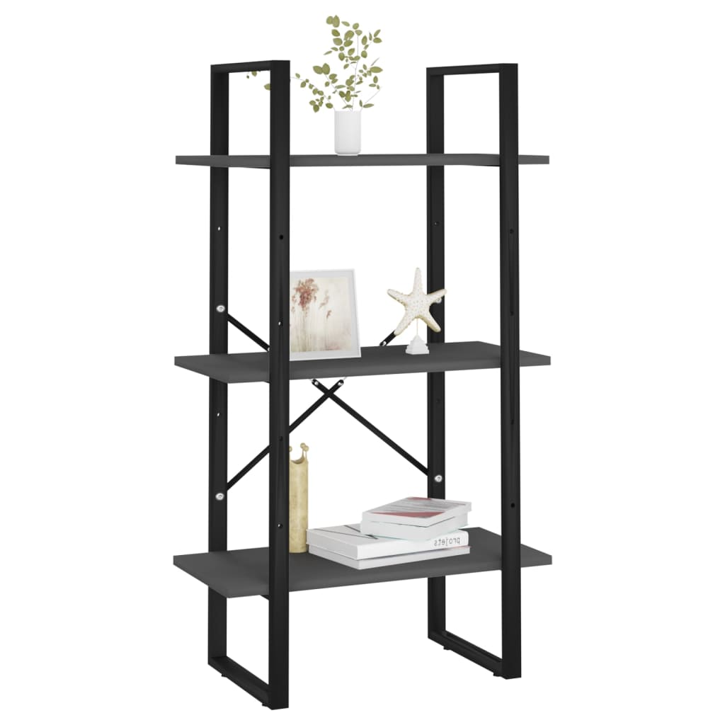 Scaffale Portaoggetti Grigio 60x30x105 cm Legno Multistrato 806509