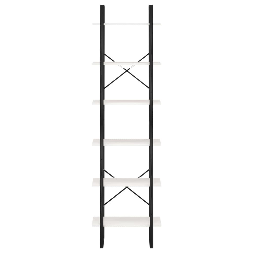 Scaffale Bianco 60x30x210 cm in Legno Massello di Pino