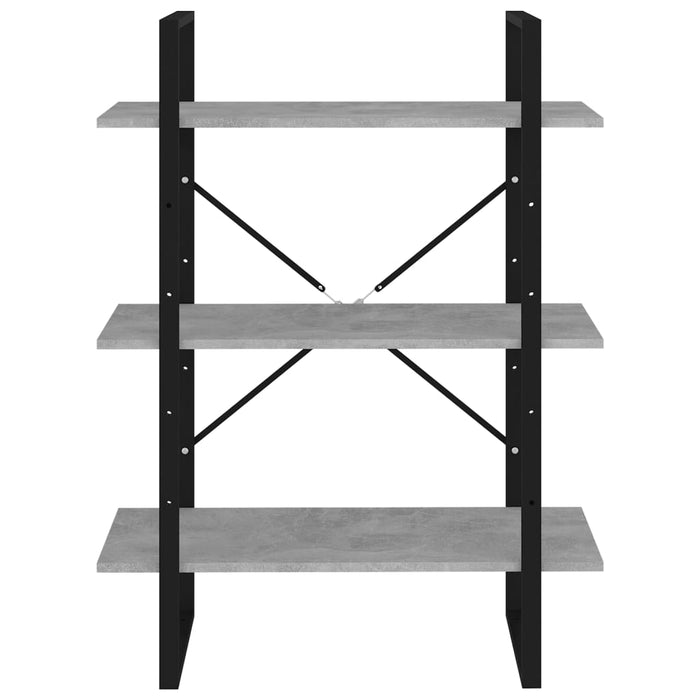 Libreria Grigio Cemento 80x30x105 cm in Legno Multistrato 806531