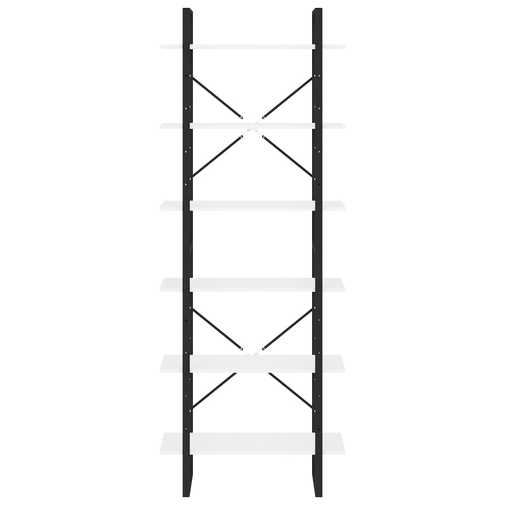 Scaffale Alto Bianco 80x30x210 cm in Legno Multistrato 806537