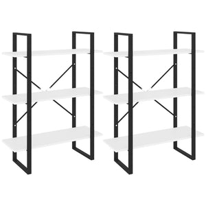 Scaffale Alto Bianco 80x30x210 cm in Legno Multistrato 806537