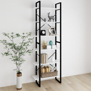 Scaffale Alto Bianco 80x30x210 cm in Legno Multistrato 806537