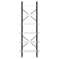 Scaffale Alto Bianco 80x30x210 cm in Legno Massello di Pino