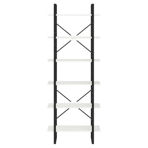 Scaffale Alto Bianco 80x30x210 cm in Legno Massello di Pino