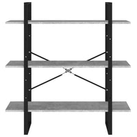 Libreria Grigio Cemento 100x30x105 cm in Legno Multistrato 806551