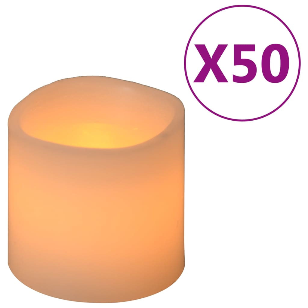 Candele Elettriche a LED 50 pz Bianco Caldo cod mxl 66880