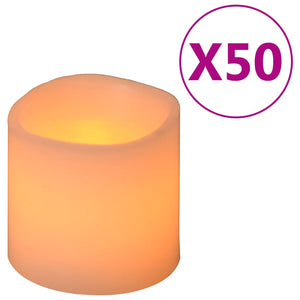 Candele Elettriche a LED 50 pz Bianco Caldo cod mxl 66880