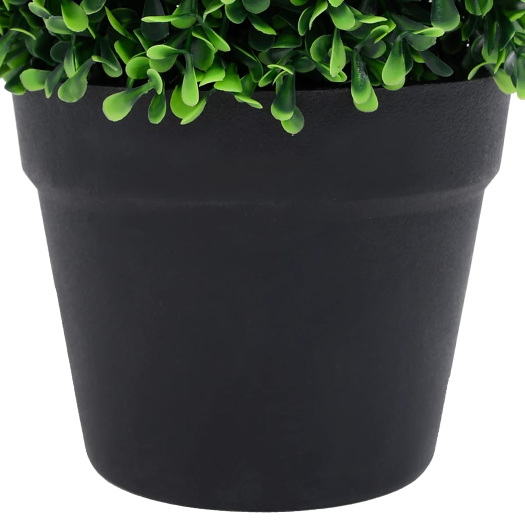Piante di Bosso Artificiale 2 pz a Sfera con Vaso Verde 37 cm cod mxl 66348