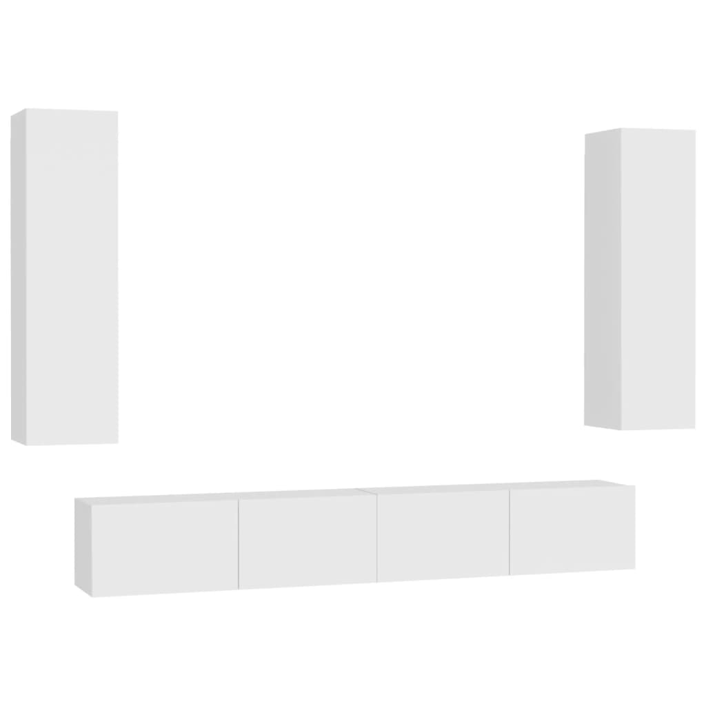 Set Mobile TV 4 pz Bianco in Truciolato cod mxl 30261