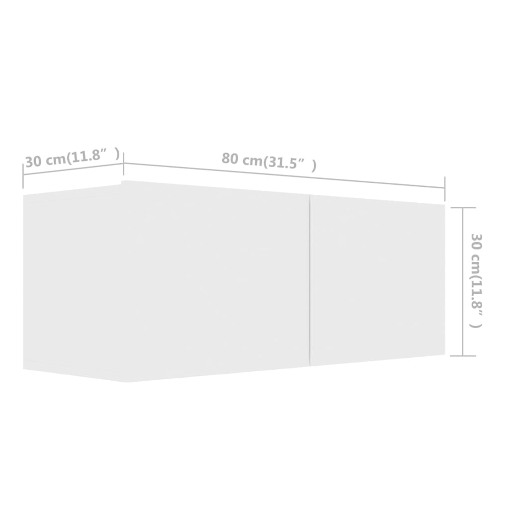 Set Mobili Porta TV 8 pz Bianco in Legno Multistrato cod mxl 5609