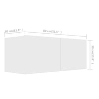 Set Mobili Porta TV 8 pz Bianco in Legno Multistrato cod mxl 5609