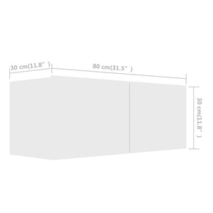 Set Mobili Porta TV 8 pz Bianco in Legno Multistrato cod mxl 5609