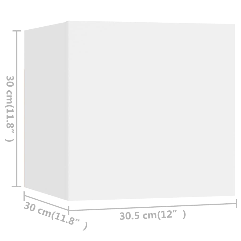 Set Mobili Porta TV 8 pz Bianco in Legno Multistrato cod mxl 5609