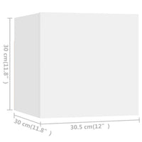 Set Mobili Porta TV 8 pz Bianco in Legno Multistrato cod mxl 5609