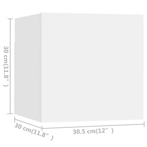 Set Mobili Porta TV 8 pz Bianco in Legno Multistrato cod mxl 5609