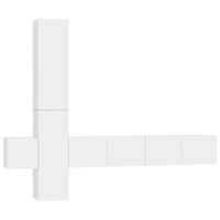 Set di Mobili Porta TV 5 pz Bianco in Legno Multistrato 3078655