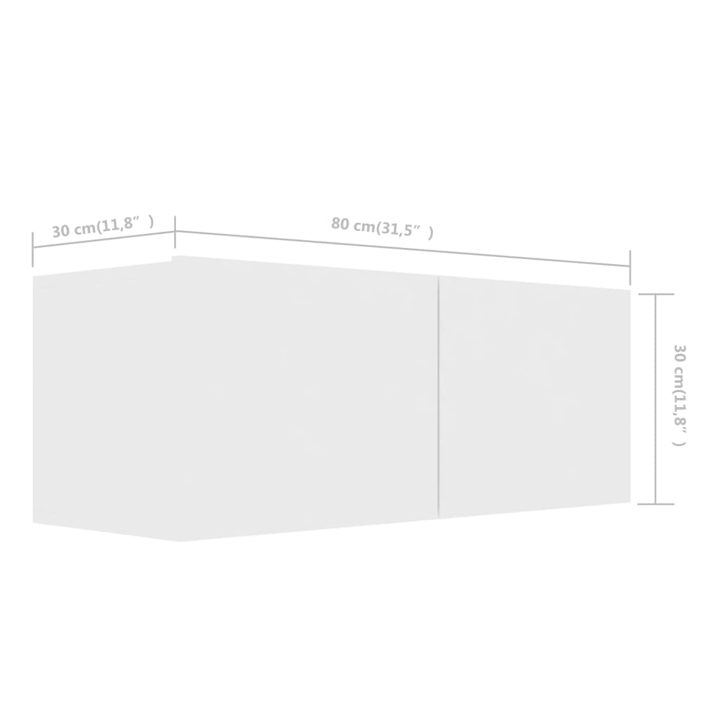Set di Mobili Porta TV 5 pz Bianco in Legno Multistrato 3078655