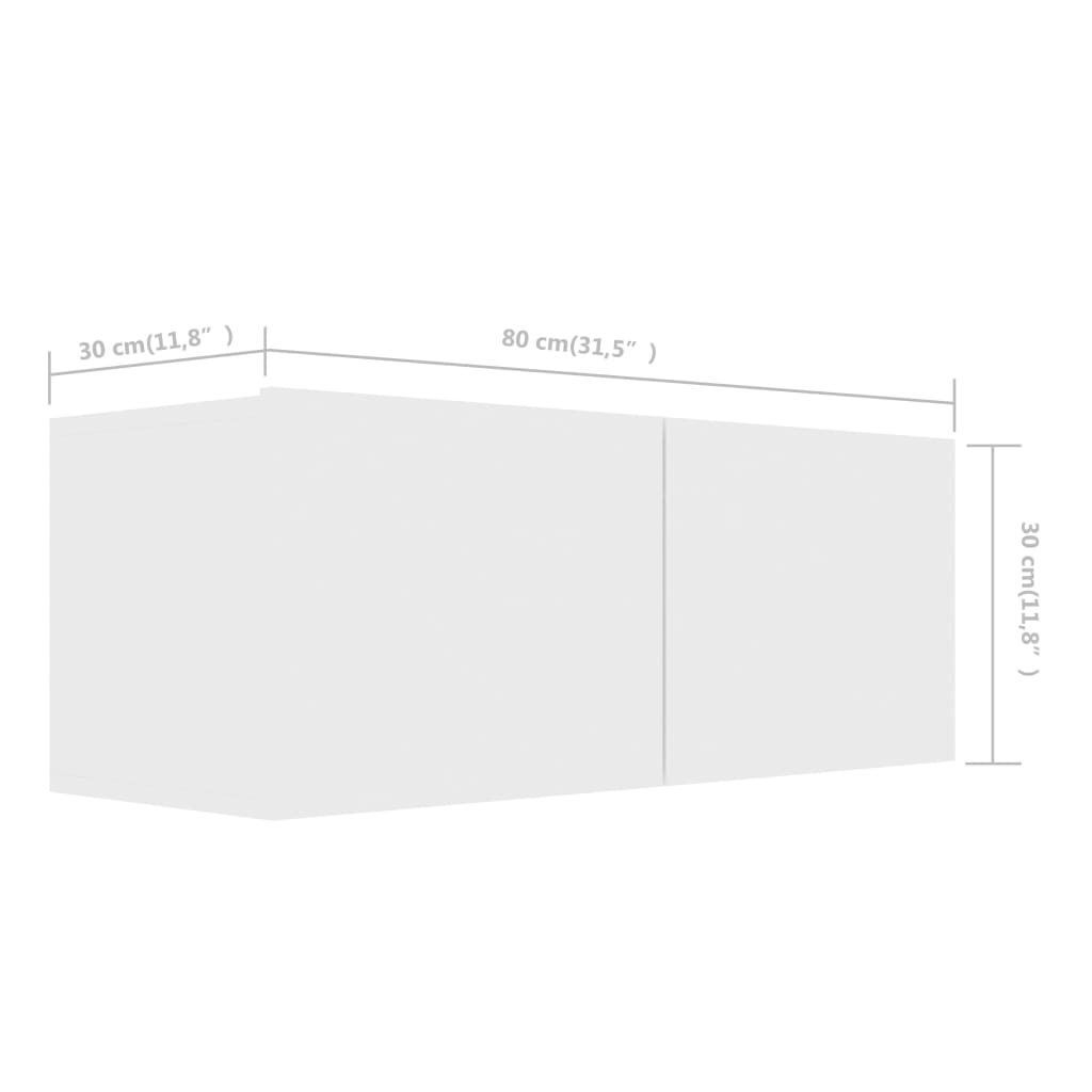Set Mobili Porta TV 6 pz Bianco in Legno Multistrato 3078662