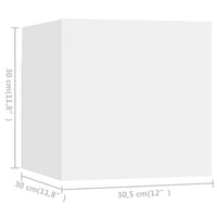 Set Mobili Porta TV 6 pz-Set di 6 Credenza per TV Bianco in Legno Multistrato 153172