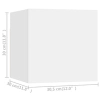 Set Mobili Porta TV 6 pz Bianco in Legno Multistrato 3078684